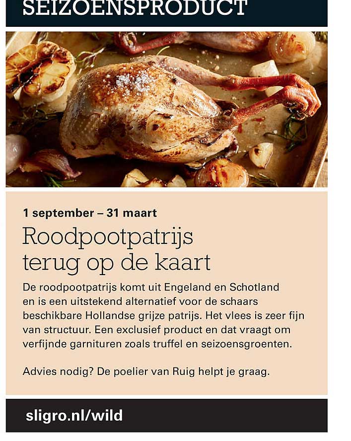Roodpootpatrijs terug op de kaart