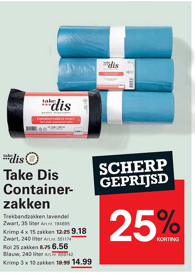 Take Dis Containerzakken