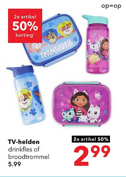 TV-helden drinkfles of broodtrommel