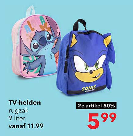 TV-helden rugzak