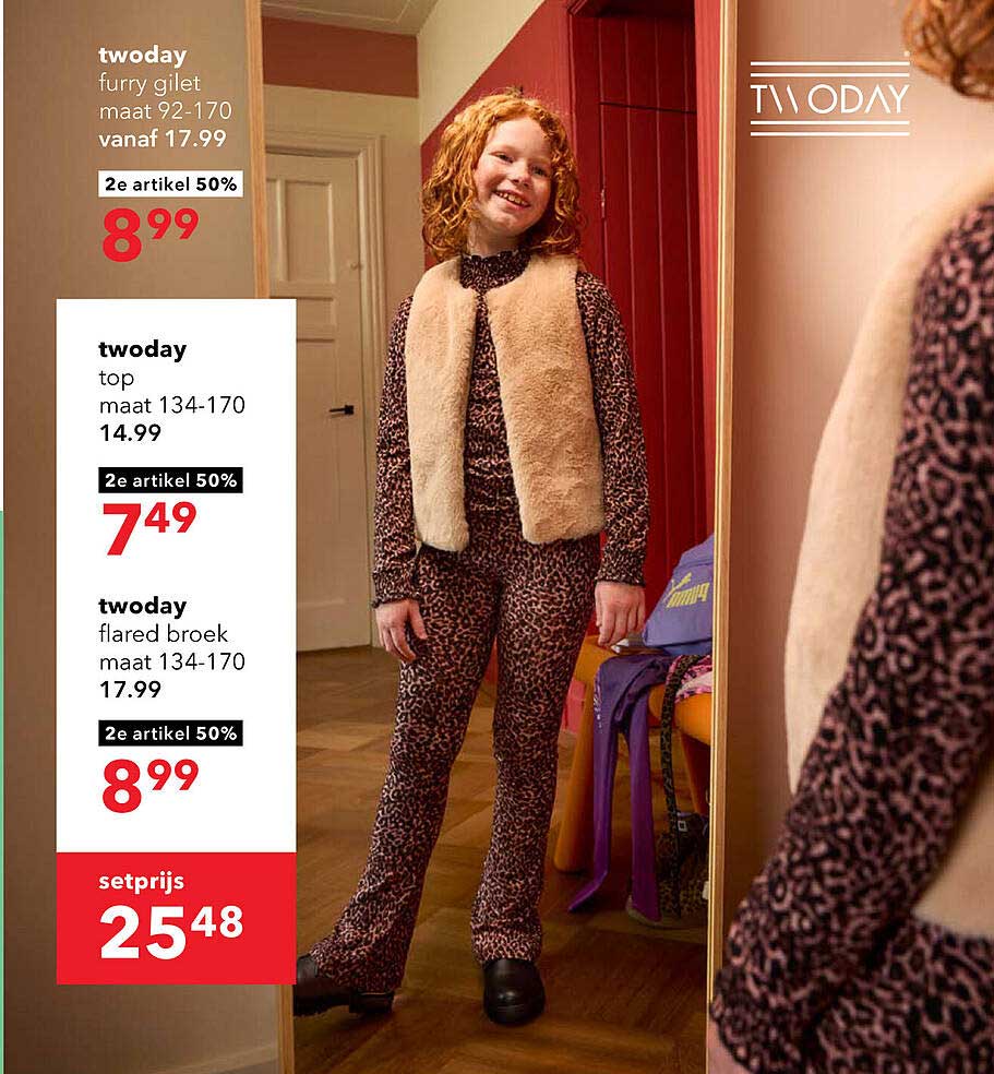 twoday furry gilet maat 92-170