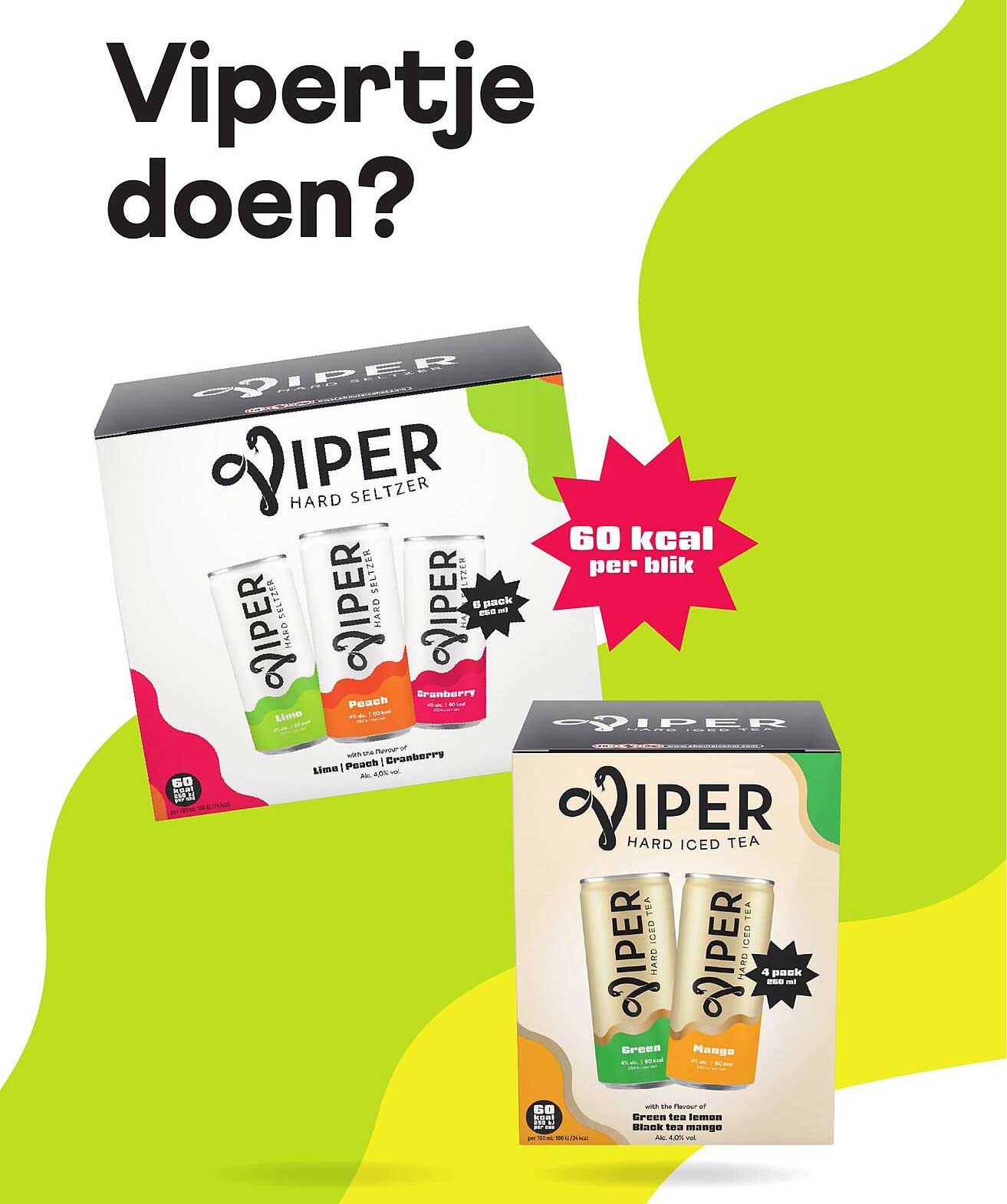 VIPER Hard Seltzer en Hard Iced Tea