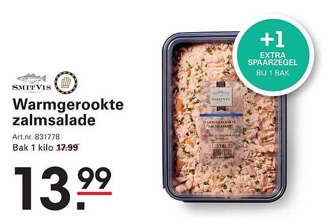 Warmgerookte zalmsalade