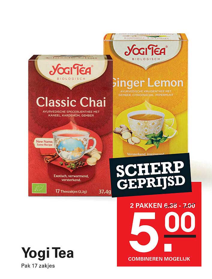 Yogi Tea - 2 Pakketten voor €5,00
