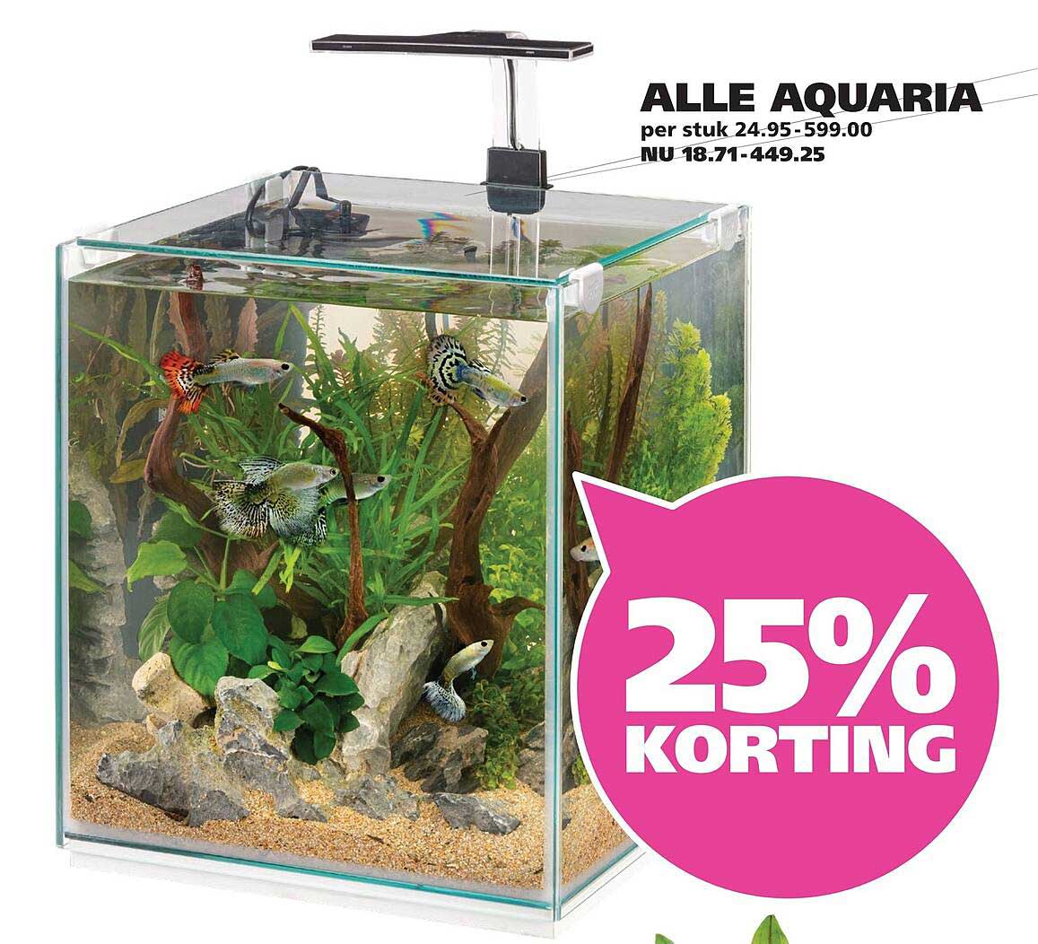 ALLE AQUARIA 25% KORTING