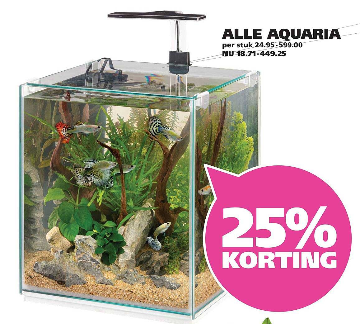 ALLE AQUARIA 25% KORTING