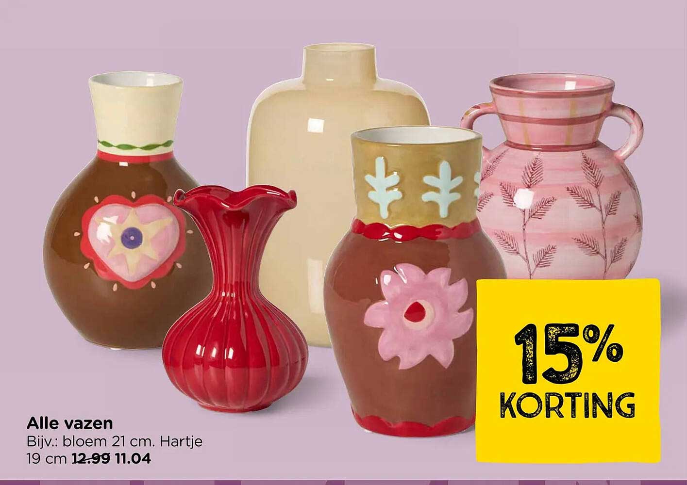 Alle vazen 15% KORTING