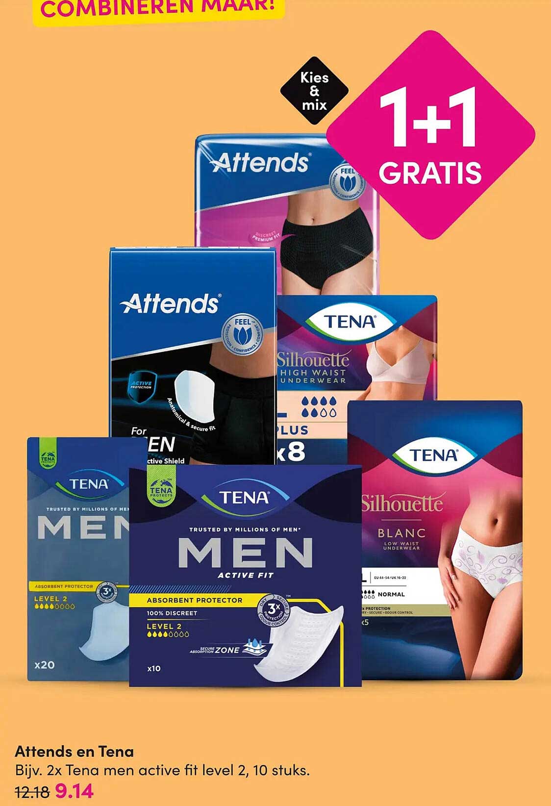 Attends en Tena 1+1 GRATIS