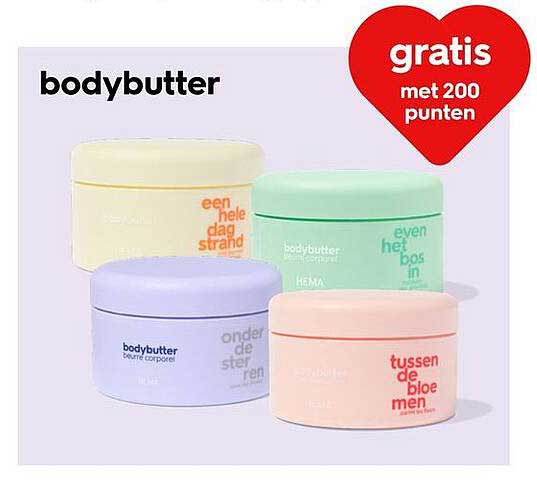 bodybutter gratis met 200 punten