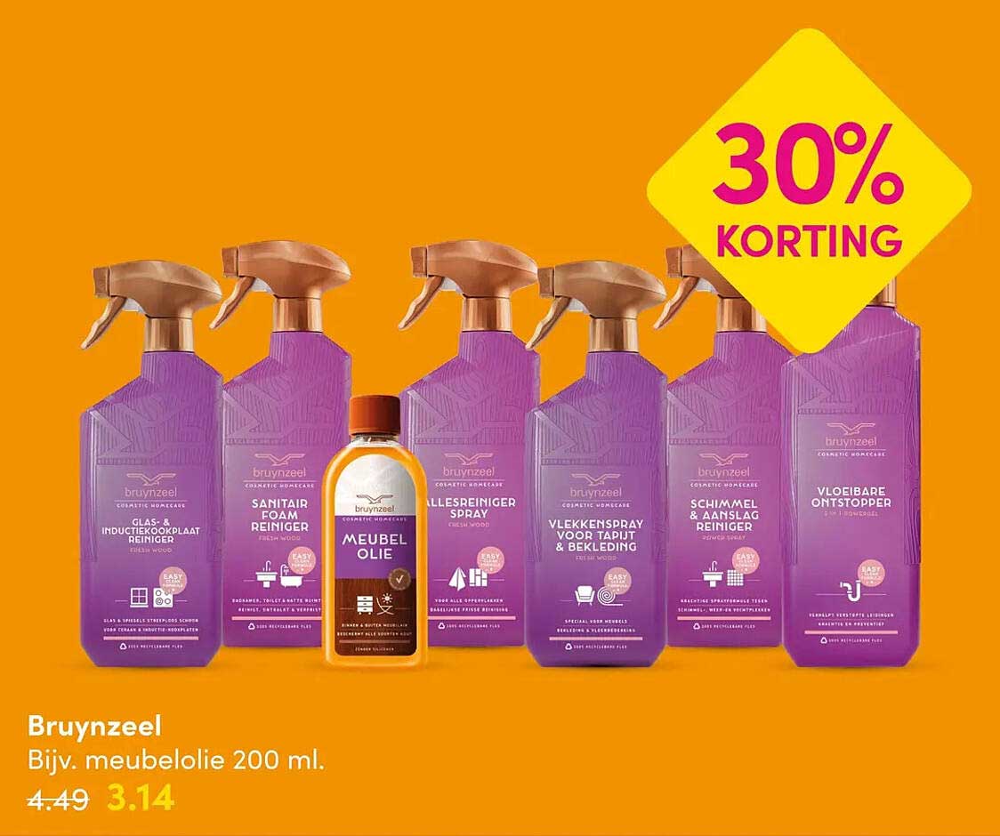 Bruynzeel Bijv. meubelolie 200 ml. 30% korting