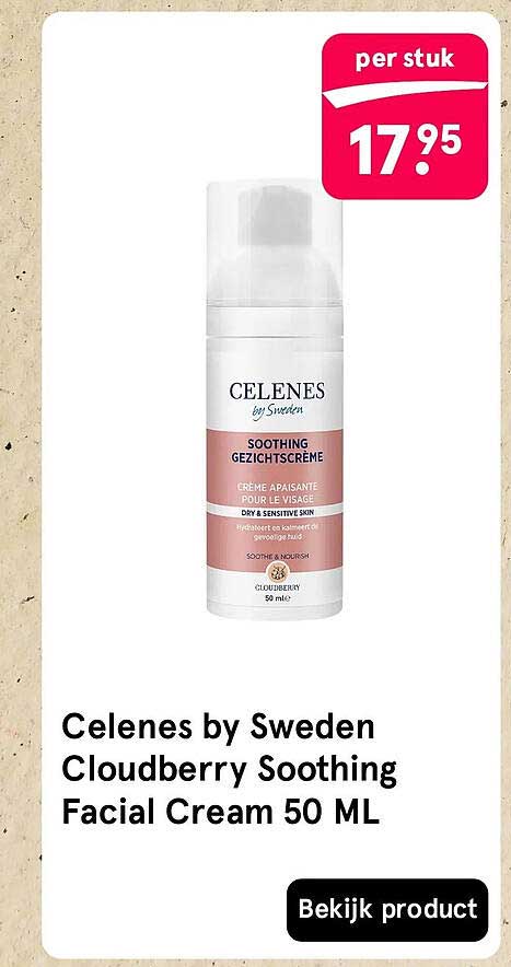 Celenes by Sweden Cloudberry Soothing Facial Cream 50 ML