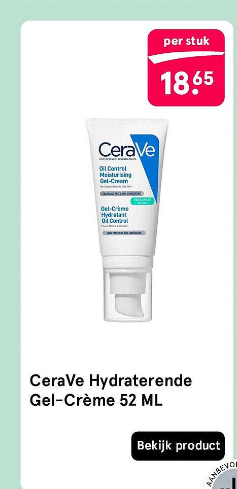 CeraVe Hydraterende Gel-Crème 52 ML