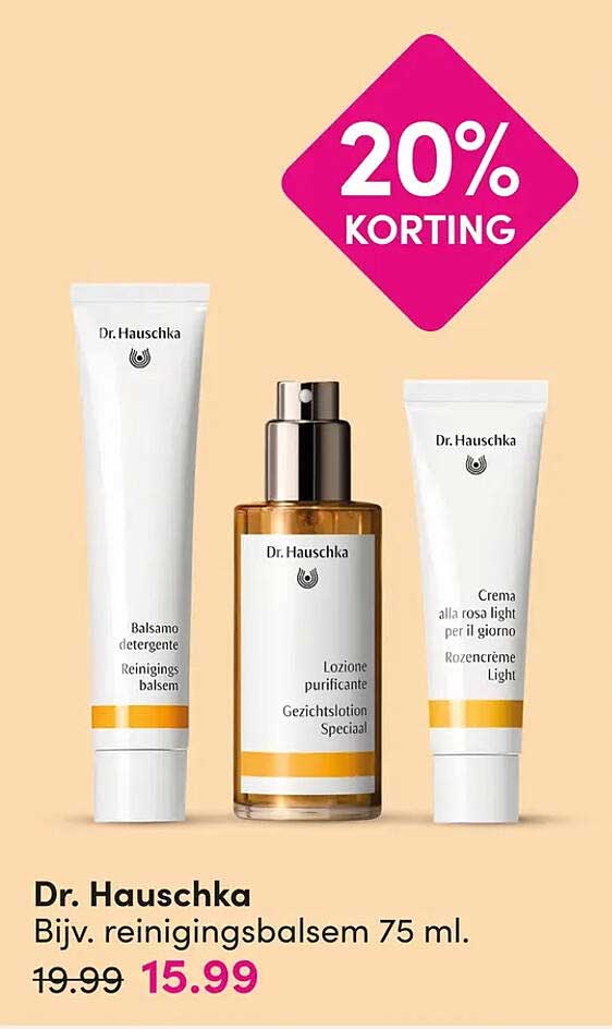 Dr. Hauschka Bijv. reinigingsbalsem 75 ml. 20% korting