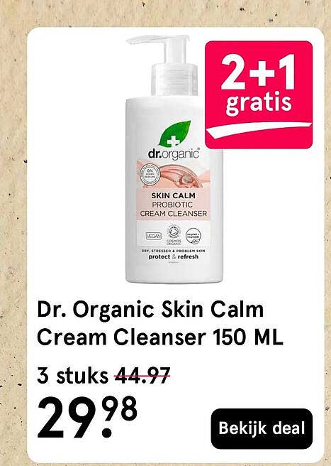 Dr. Organic Skin Calm Cream Cleanser 150 ML 2+1 gratis