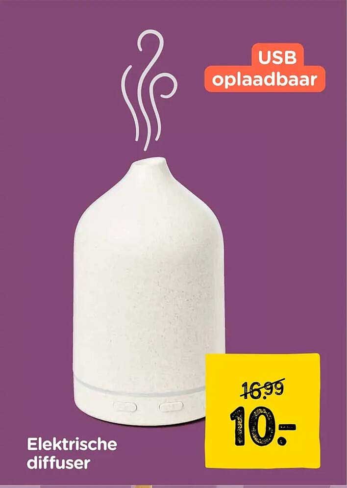 Elektrische diffuser USB oplaadbaar