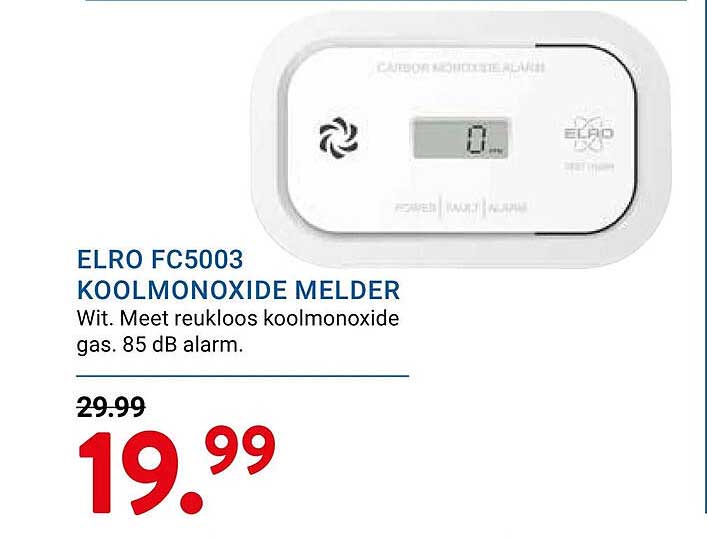 ELRO FC5003 KOOLMONOXIDE MELDER