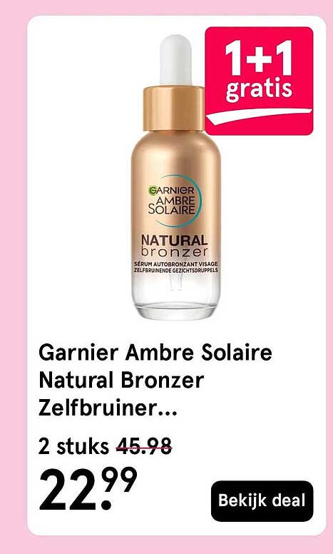 Garnier Ambre Solaire Natural Bronzer Zelfbruiner... 1+1 gratis