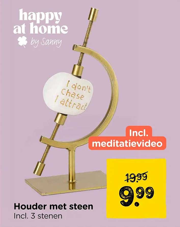 Houder met steen Incl. 3 stenen Incl. meditatievideo