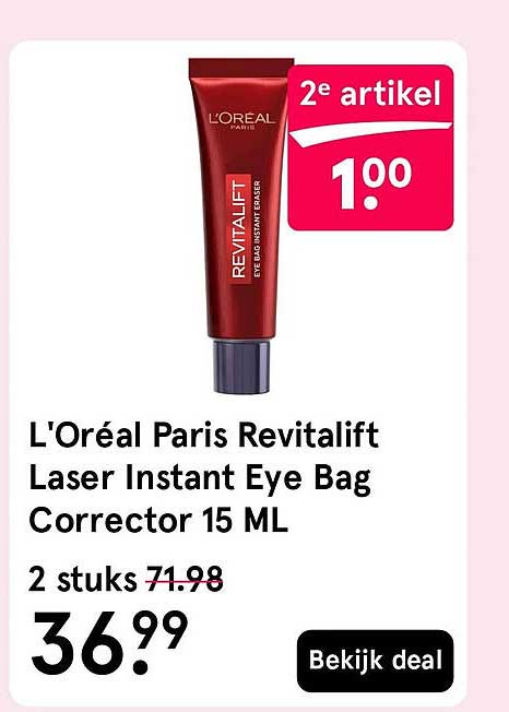 L'Oréal Paris Revitalift Laser Instant Eye Bag Corrector 15 ML 2e artikel 1.00