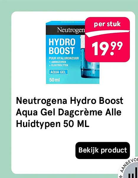 Neutrogena Hydro Boost Aqua Gel Dagcrème Alle Huidtypen 50 ML