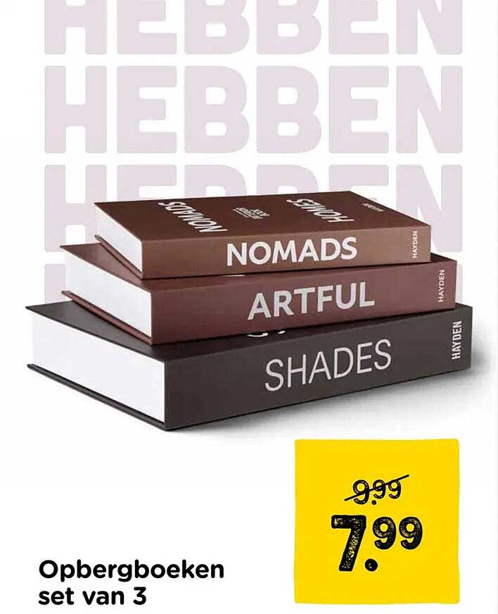 Opbergboeken set van 3