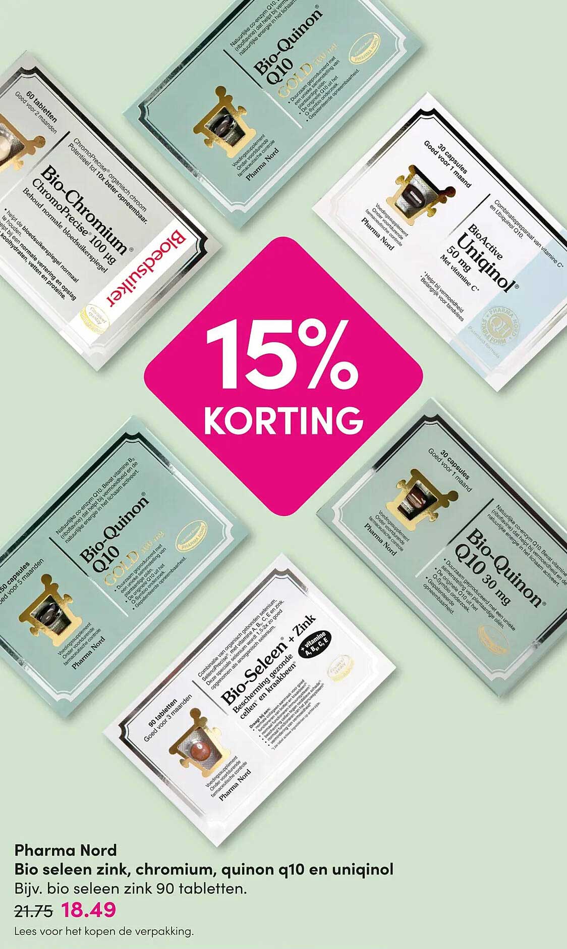 Pharma Nord Bio seleen zink, chromium, quinon q10 en uniqinol