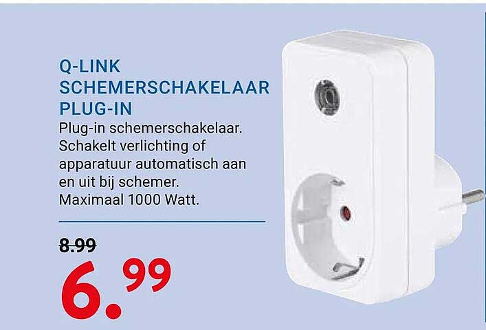 Q-LINK SCHEMERSCHAKELAAR PLUG-IN