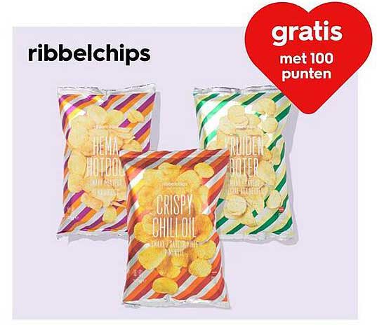 ribbelchips gratis met 100 punten