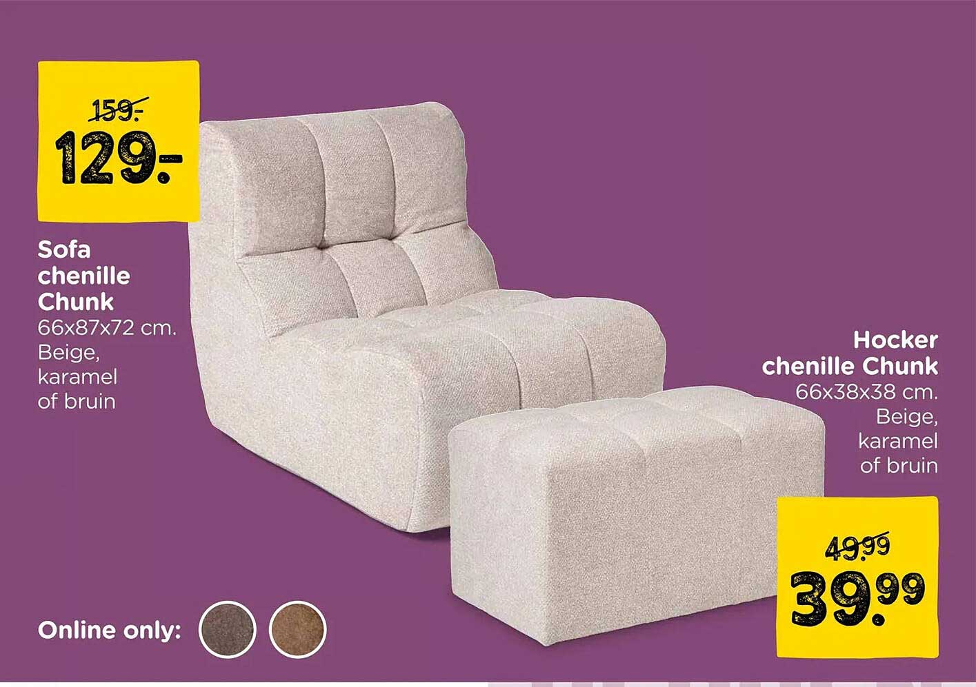 Sofa chenille Chunk