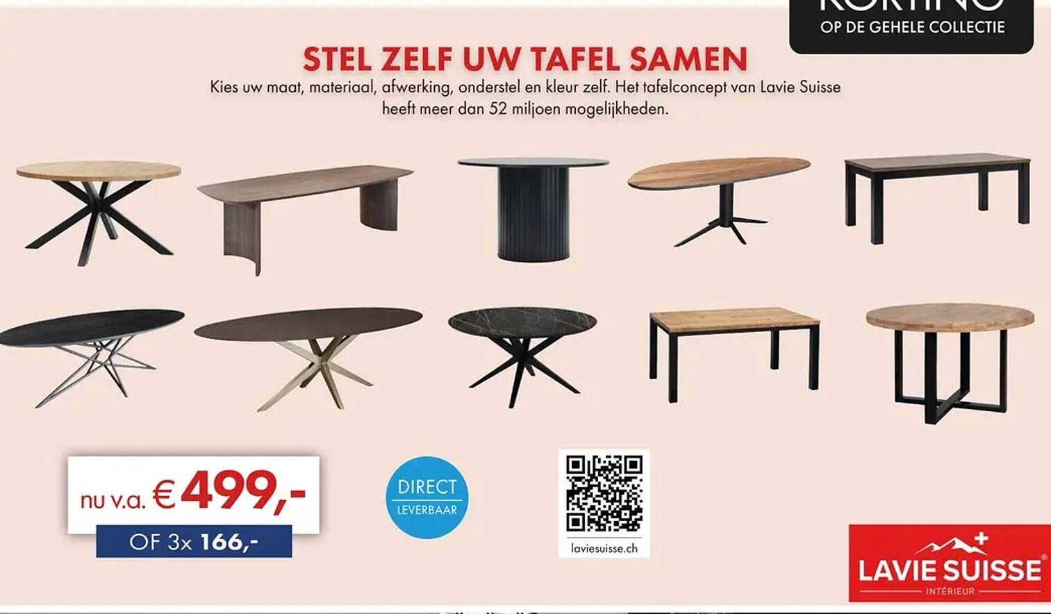 STEL ZELF UW TAFEL SAMEN