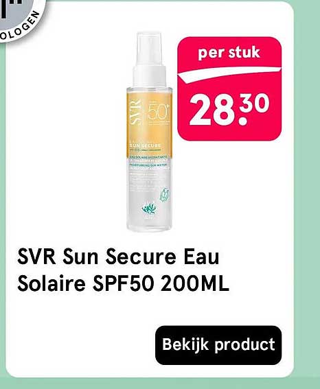 SVR Sun Secure Eau Solaire SPF50 200ML