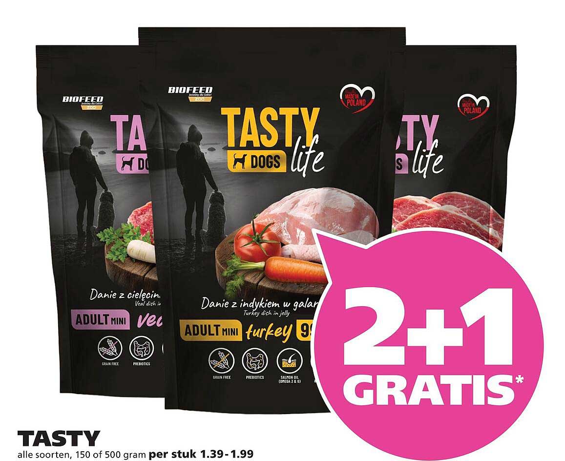Tasty Dogs life 2+1 gratis