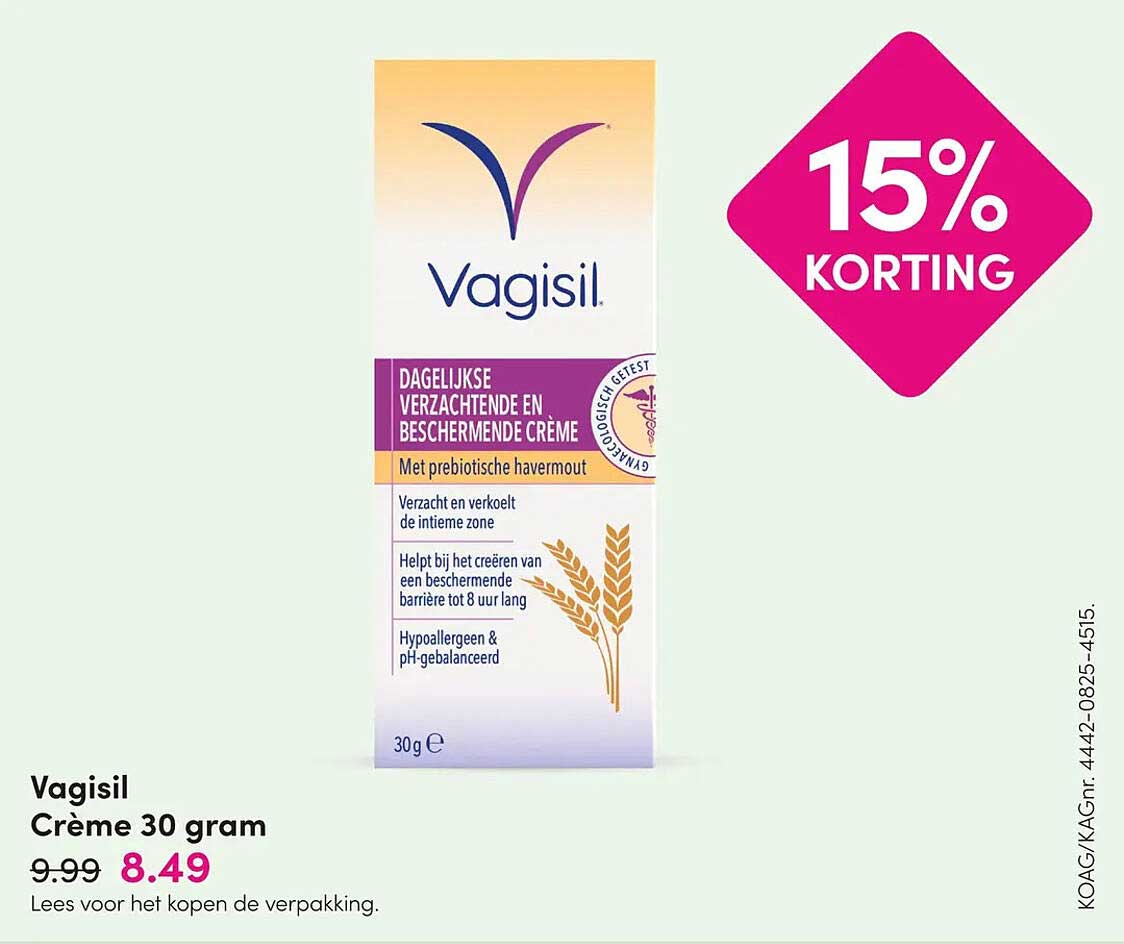 Vagisil Crème 30 gram 15% KORTING