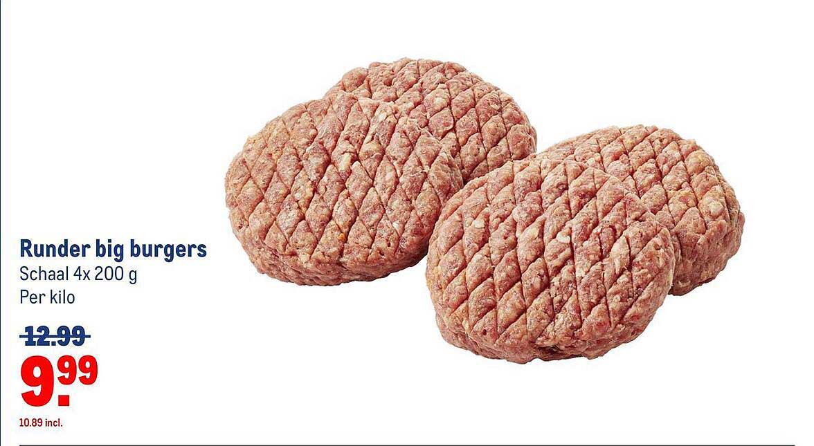 Runder Big Burgers Aanbieding bij Makro - FolderFeest.nl
