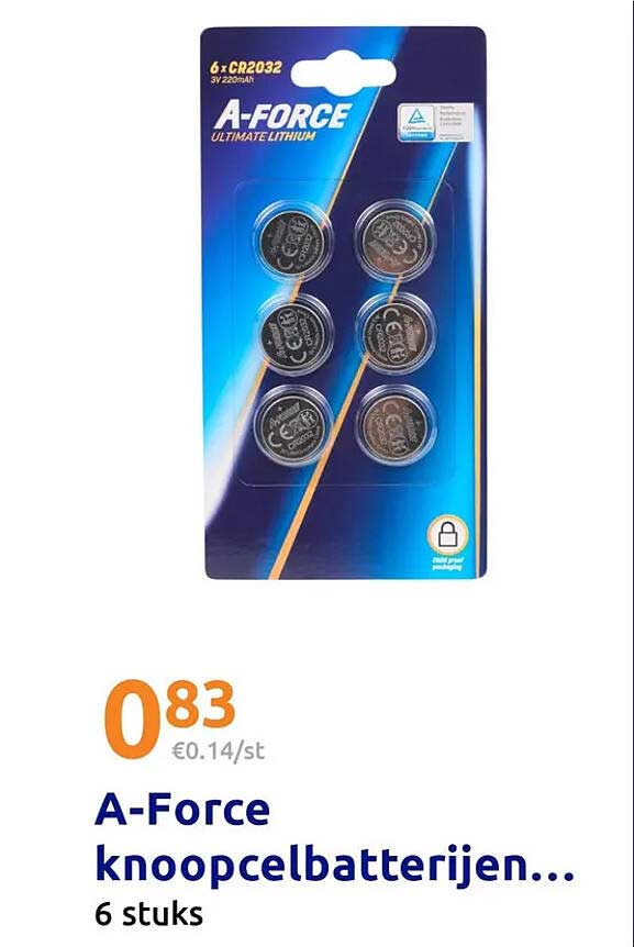A-Force knoopcelbatterijen... 6 stuks