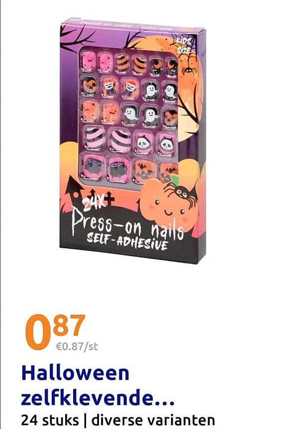 Halloween zelfklevende... 24 stuks | diverse varianten