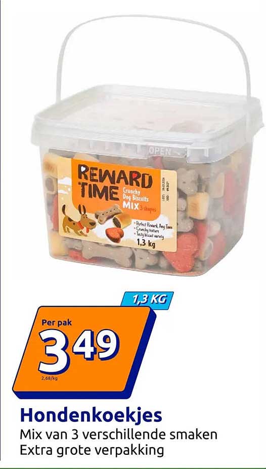 Hondenkoekjes Mix van 3 verschillende smaken Extra grote verpakking