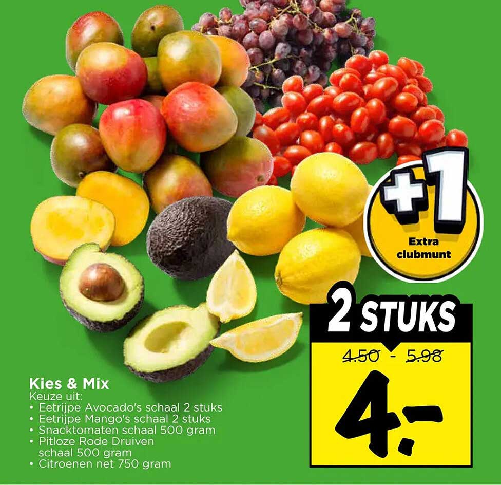 Kies & Mix +1 Extra clubmunt 2 STUKS