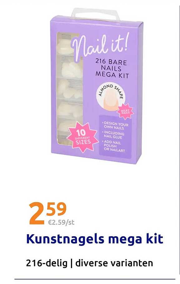 Kunstnagels mega kit 2+2 gratis