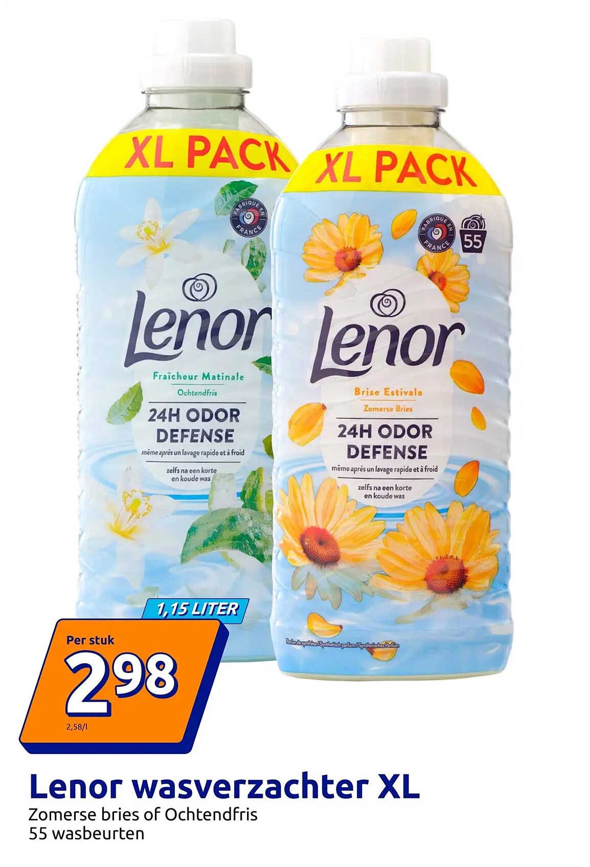 Lenor wasverzachter XL Zomerse bries of Ochtendfris 55 wasbeurten