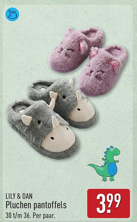 LILY & DAN Pluchen pantoffels
