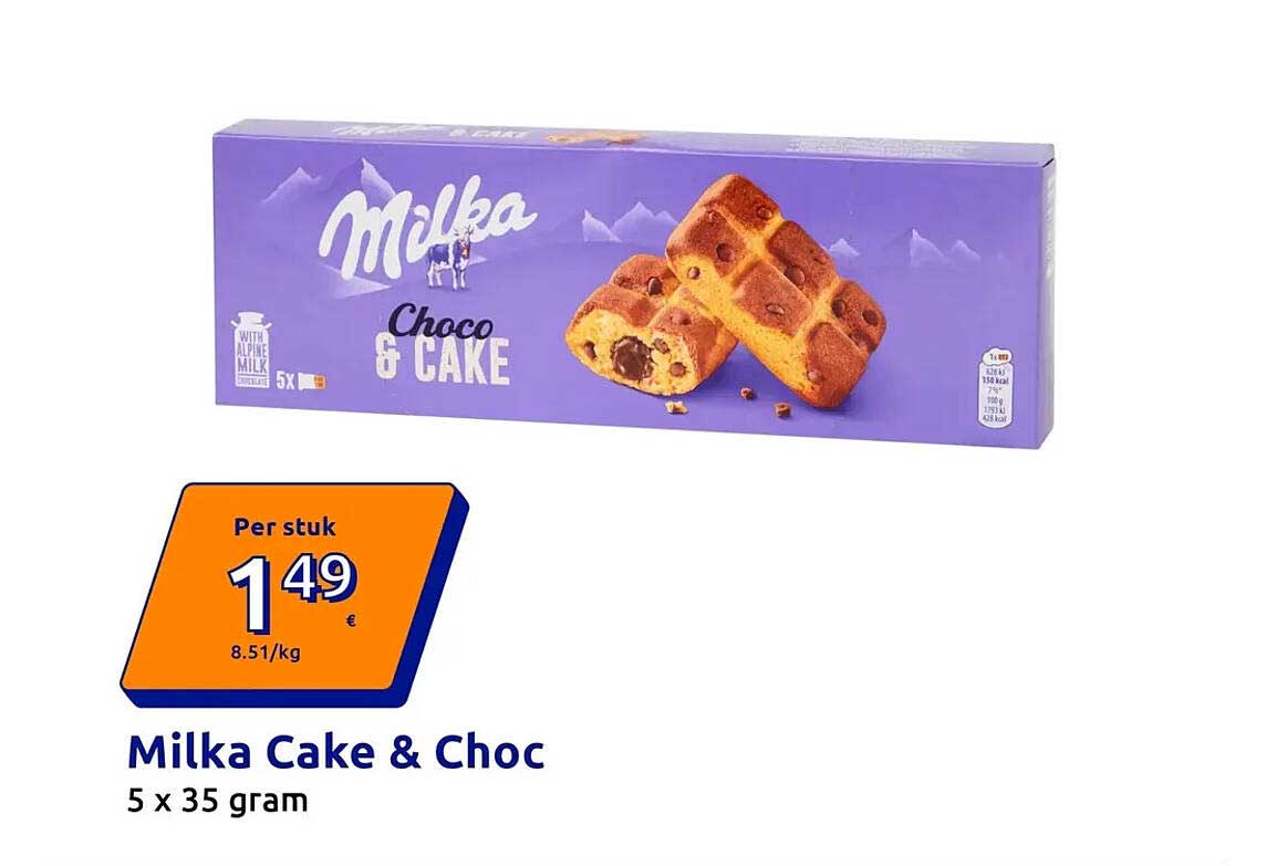 Milka Cake & Choc 5 x 35 gram