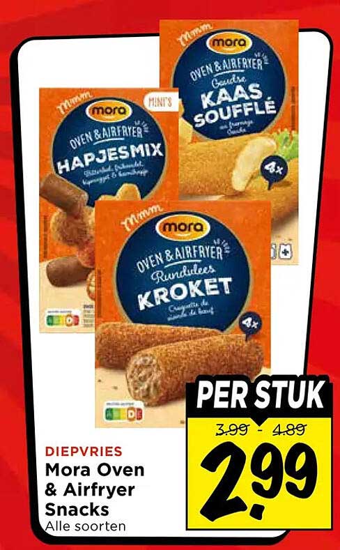 Mora Oven & Airfryer Snacks Alle soorten PER STUK