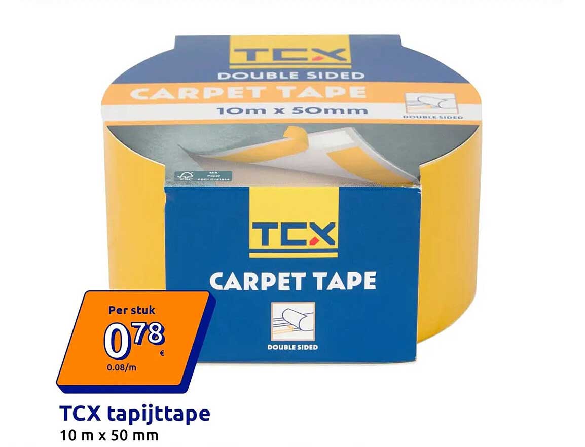 TCX tapijttape 10 m x 50 mm