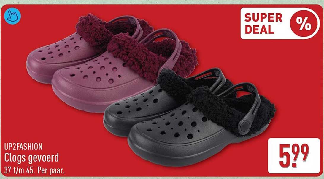 UP2FASHION Clogs gevoerd