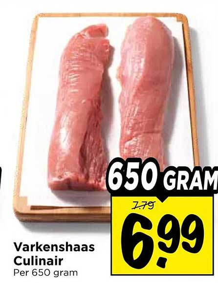 Varkenshaas Culinair Per 650 gram