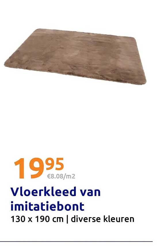 Vloerkleed van imitatiebont
