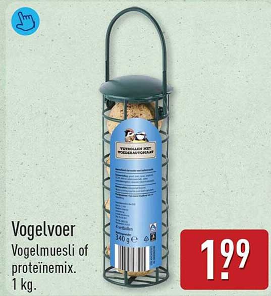 Vogelvoer Vogelmuesli of proteïnemix. 1 kg.