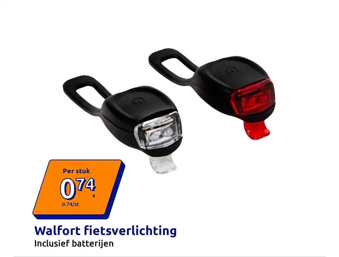 Walfort fietsverlichting Inclusief batterijen