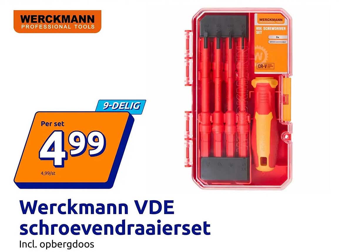 Werckmann VDE schroevendraaierset Incl. opbergdoos